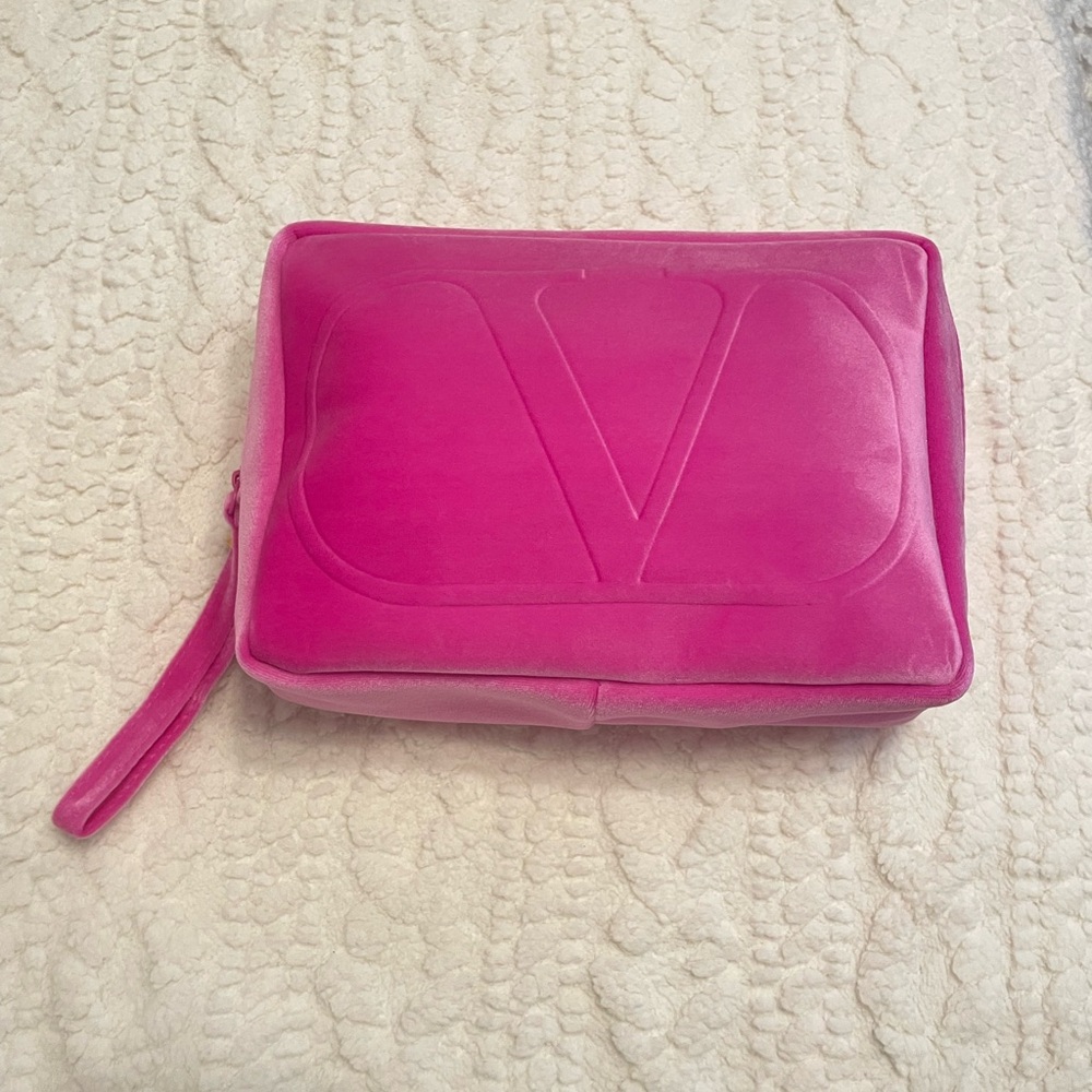 Hot Pink Valentino Travel Pouch